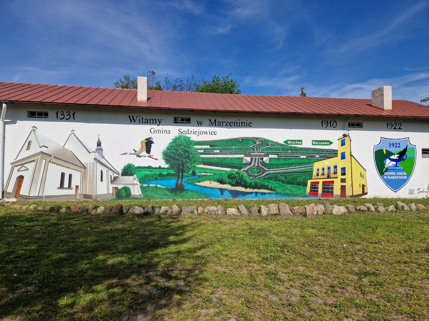 Mural w Marzeninie