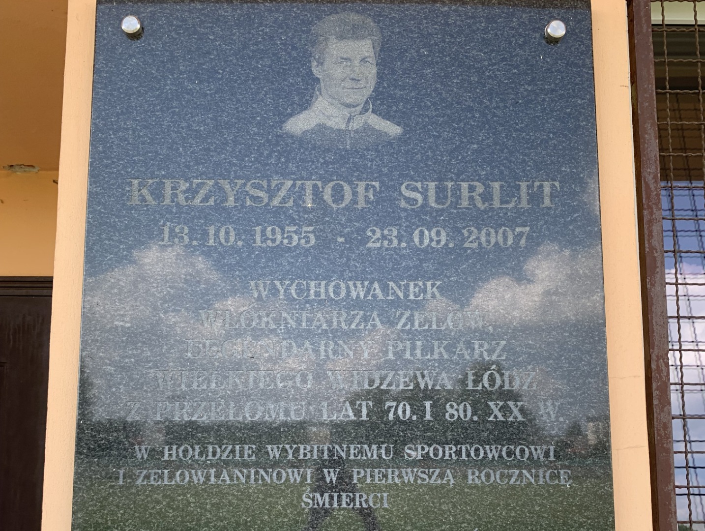 Tablica upamiętniająca Krzysztofa Surlita