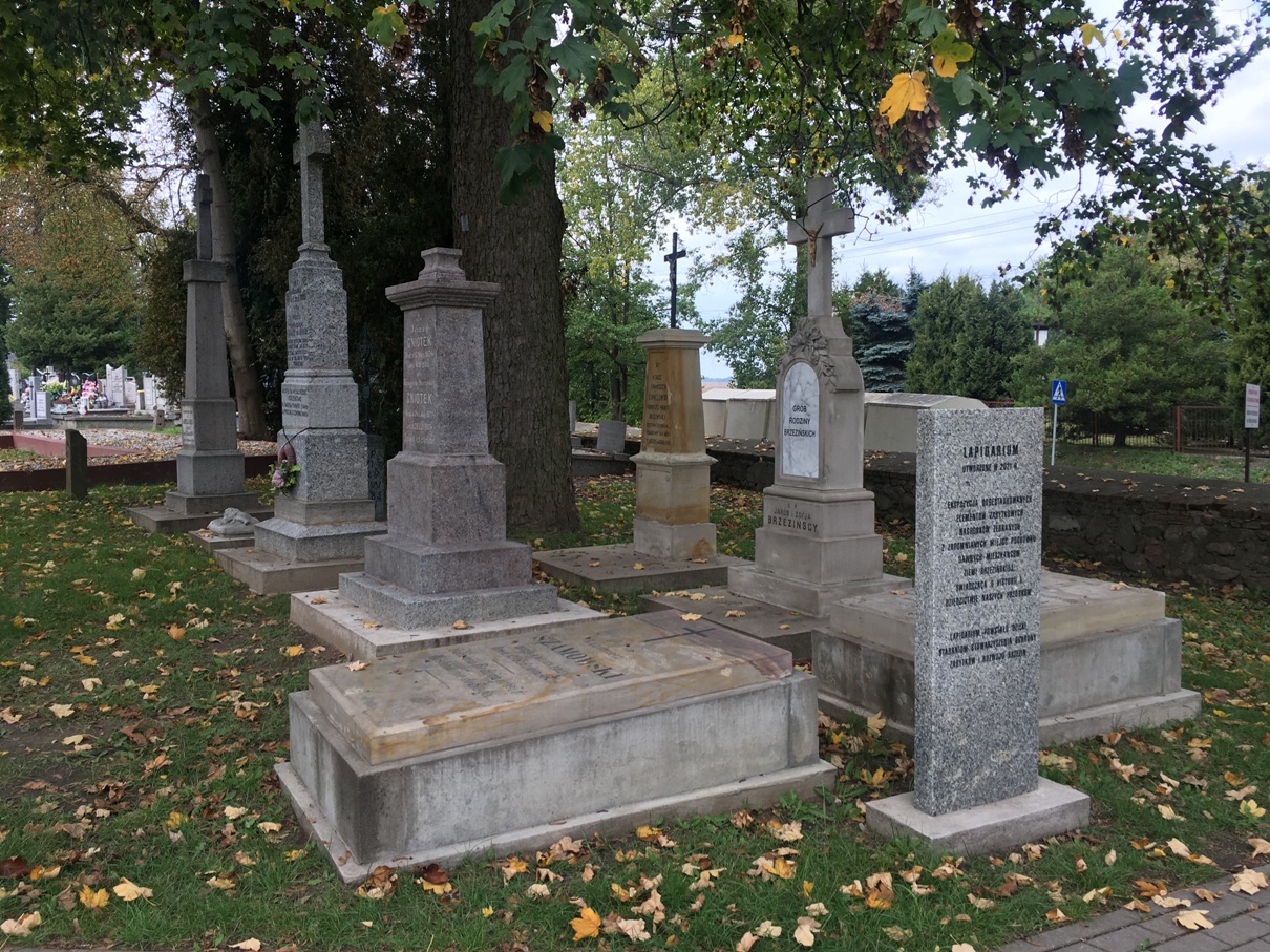 Lapidarium na cmentarzu w Brzezinach