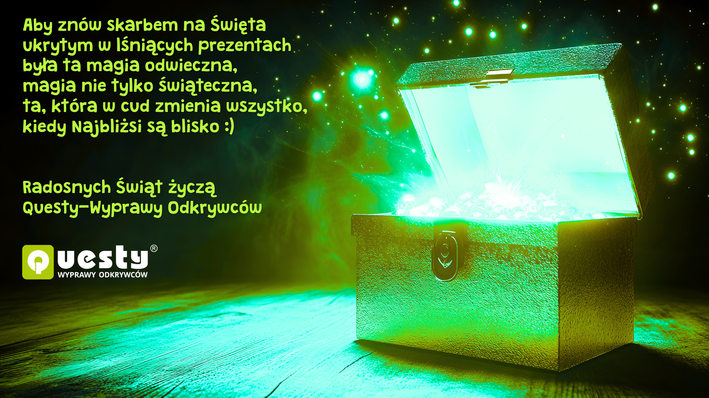 Życzenia świąteczne od Zespołu Questy - Wyprawy Odkrywców