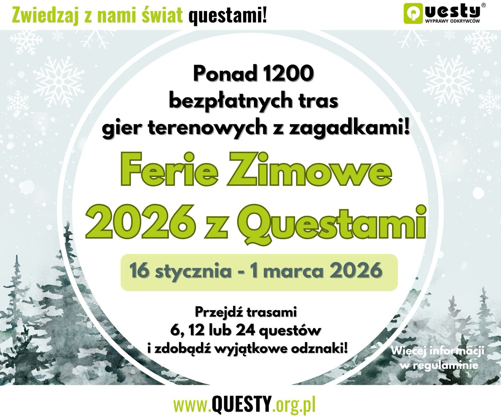 Ferie zimowe 2026 z questami