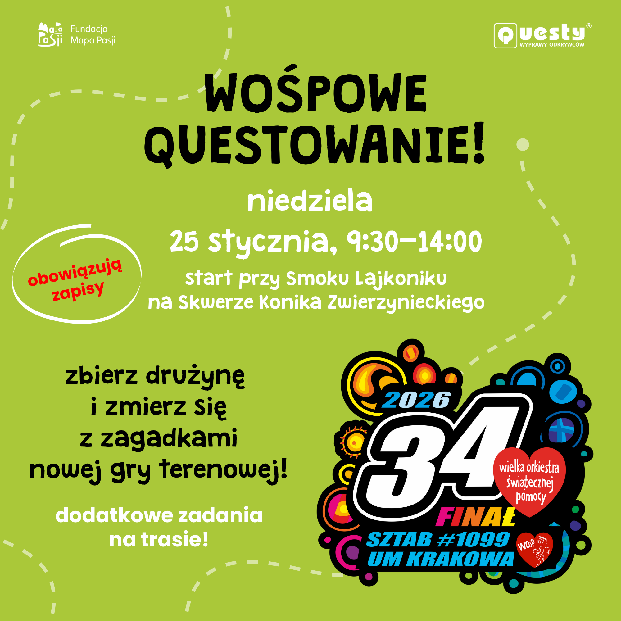 Questy - Wyprawy Odkrywców grają z WOŚP w Krakowie