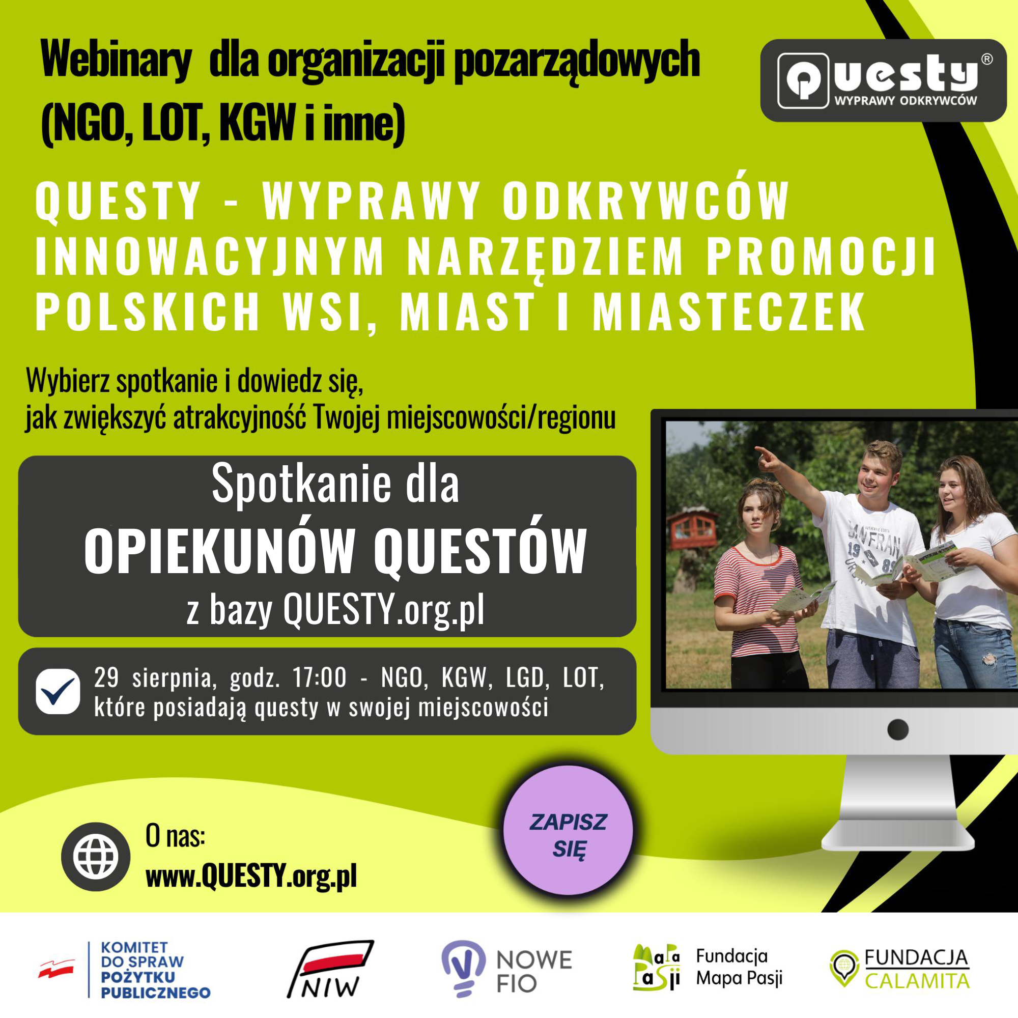 29.08 - Spotkanie OPIEKUNÓW QUESTÓW online